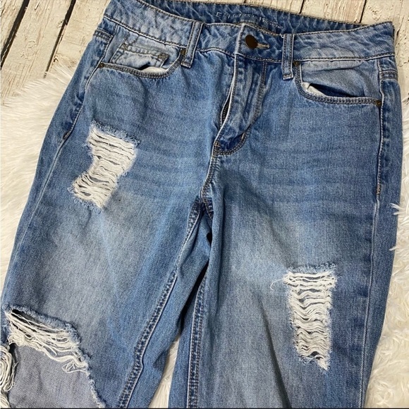 Empyre Easton boyfriend distressed ripped jeans size 0 relaxed low rise - Picture 3 of 12